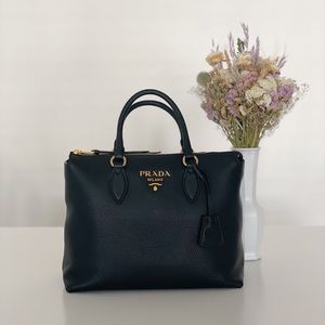 Prada Vitello Phenix Baltico Leather Handbag